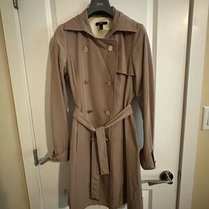 Boss Beige Trench Coat with Gold Buttons